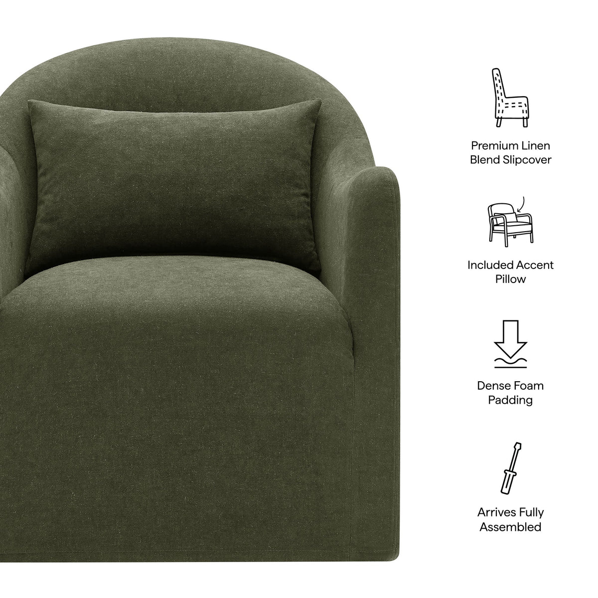 Bardot Linen Blend Accent Chair