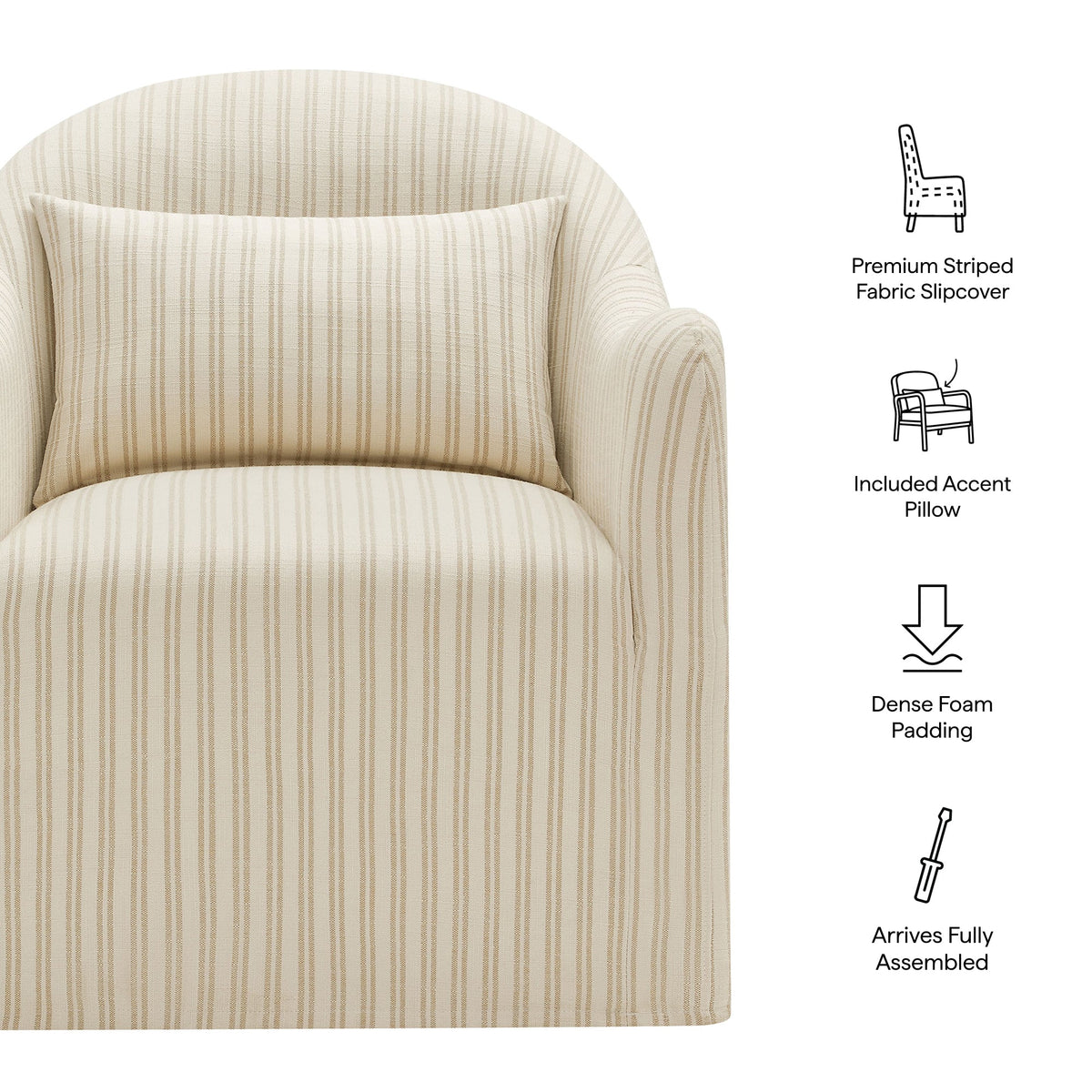 Bardot Striped Accent Chair