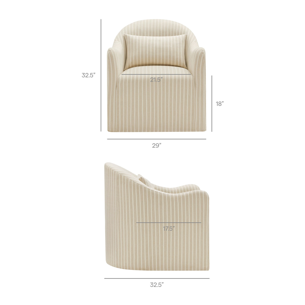 Bardot Striped Accent Chair