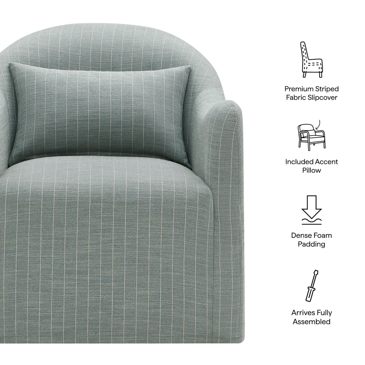 Bardot Striped Accent Chair