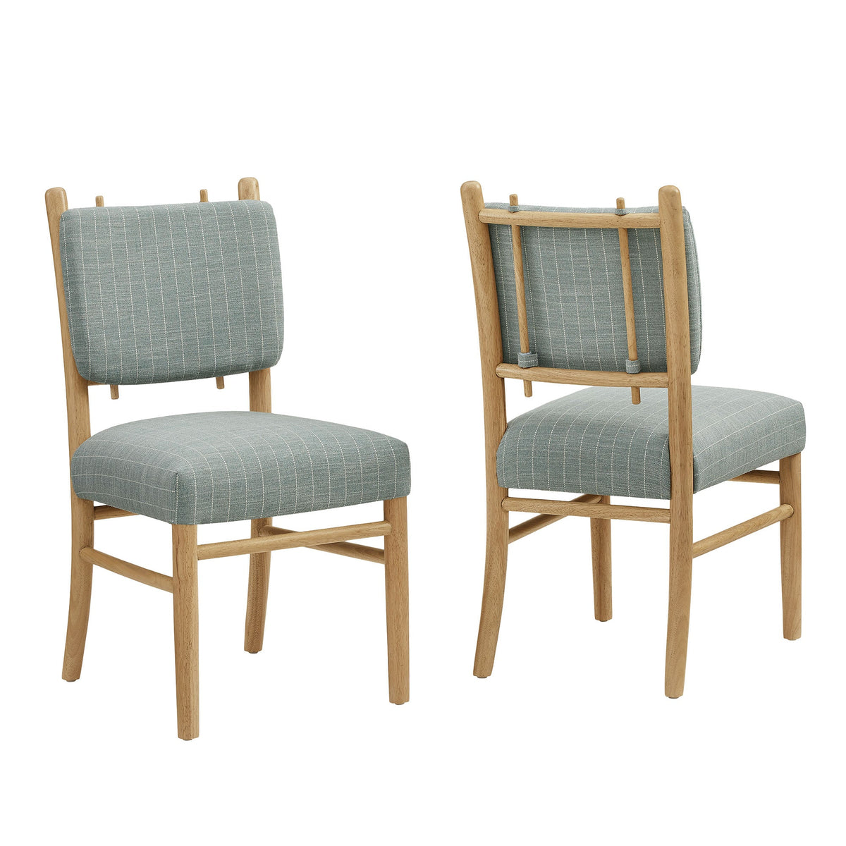 Mauden Striped Dining Side Chairs Set of 2
