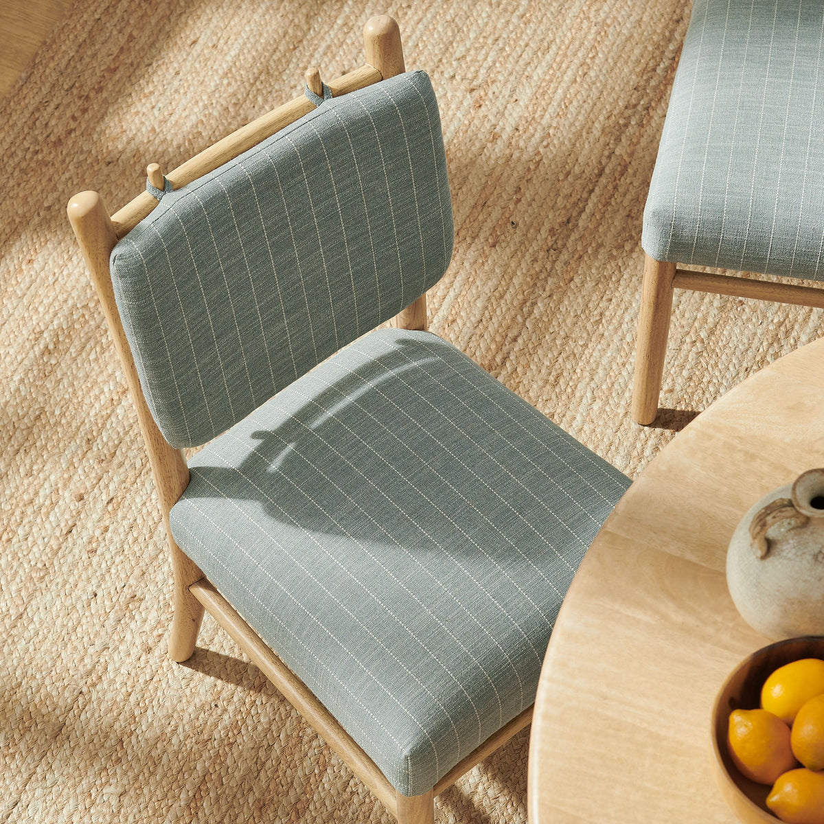 Mauden Striped Dining Side Chairs Set of 2