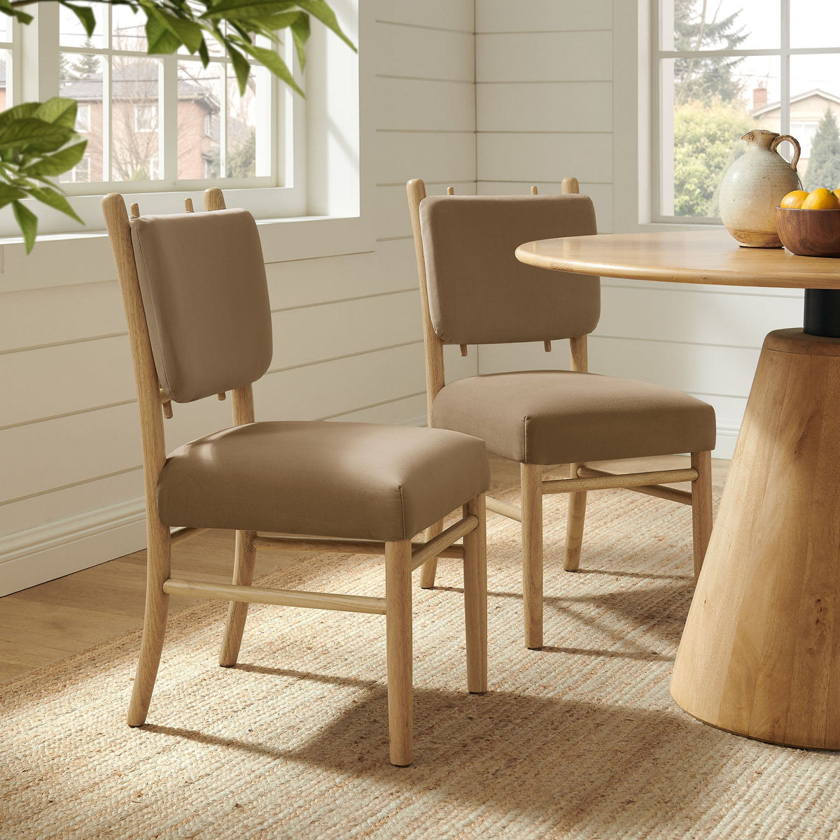 Mauden Performance Velvet Dining Side Chairs Set of 2