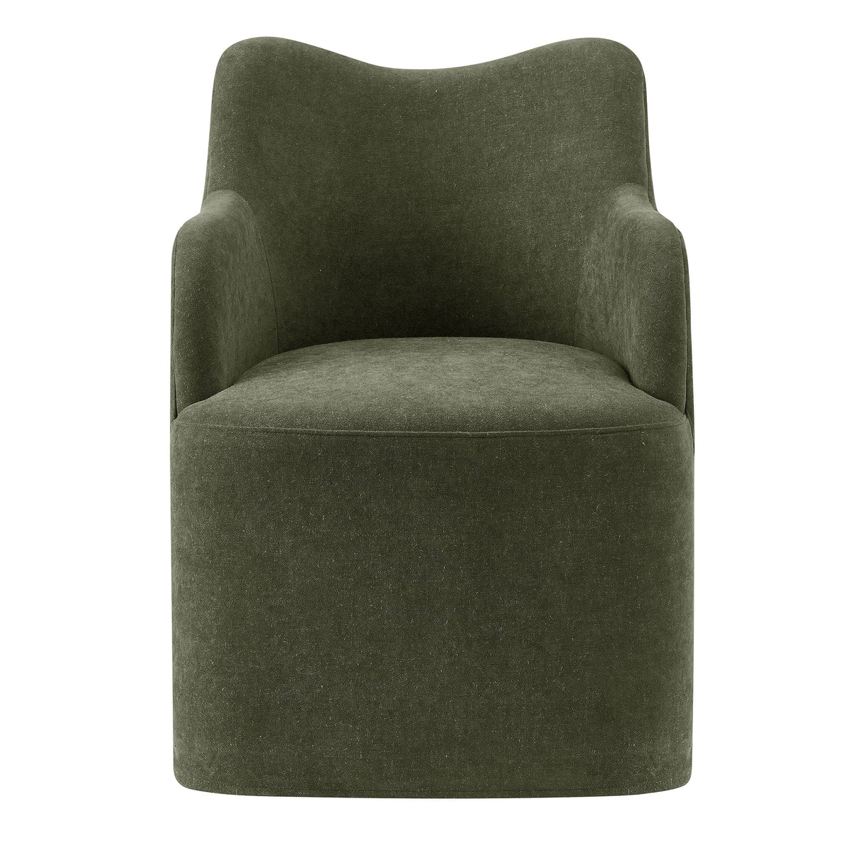 Cordelle Linen Blend Swivel Dining Chair