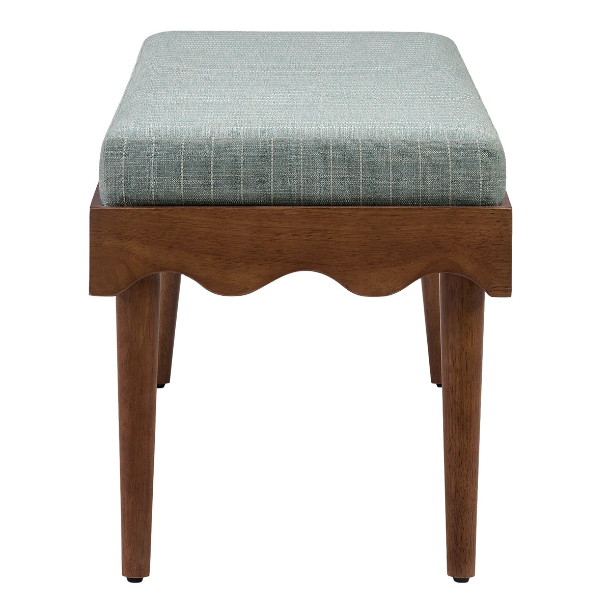 Mirette Scalloped Edge Striped Accent Bench