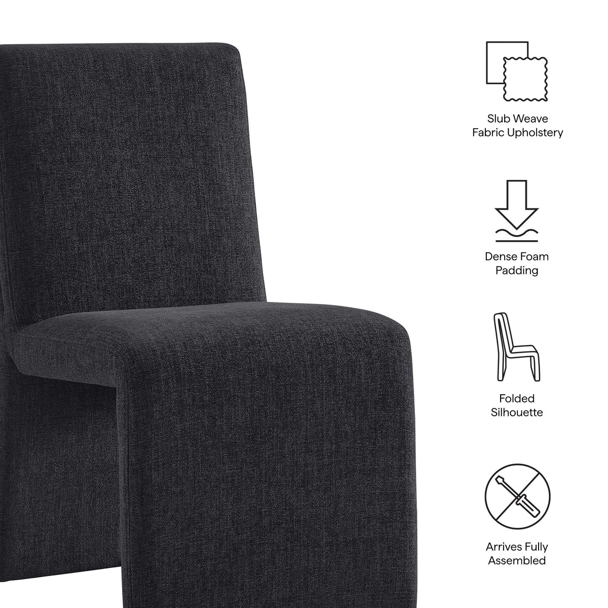Emory Upholstered Fabric Dining Side Chair Set of 2