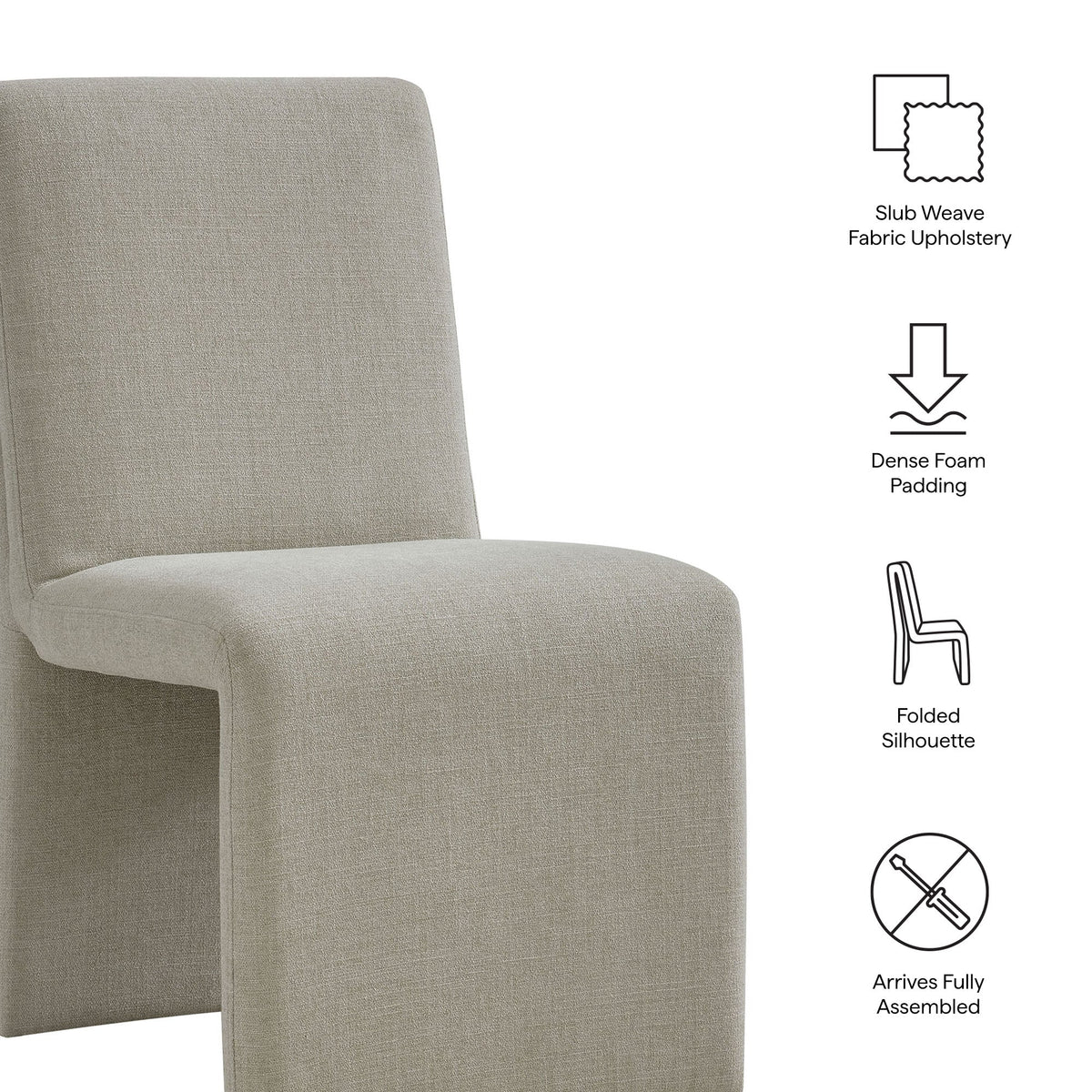 Emory Upholstered Fabric Dining Side Chair Set of 2