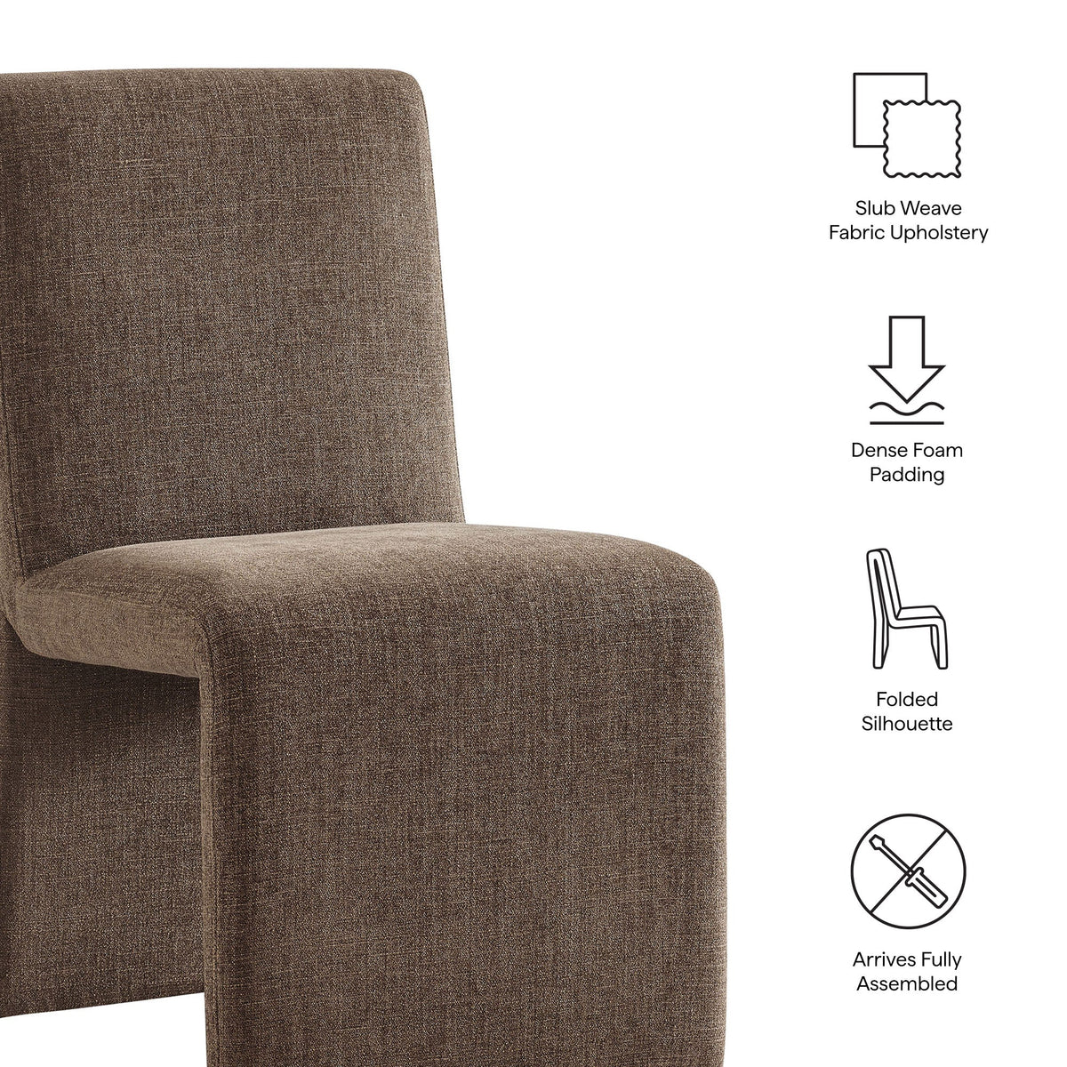 Emory Upholstered Fabric Dining Side Chair Set of 2