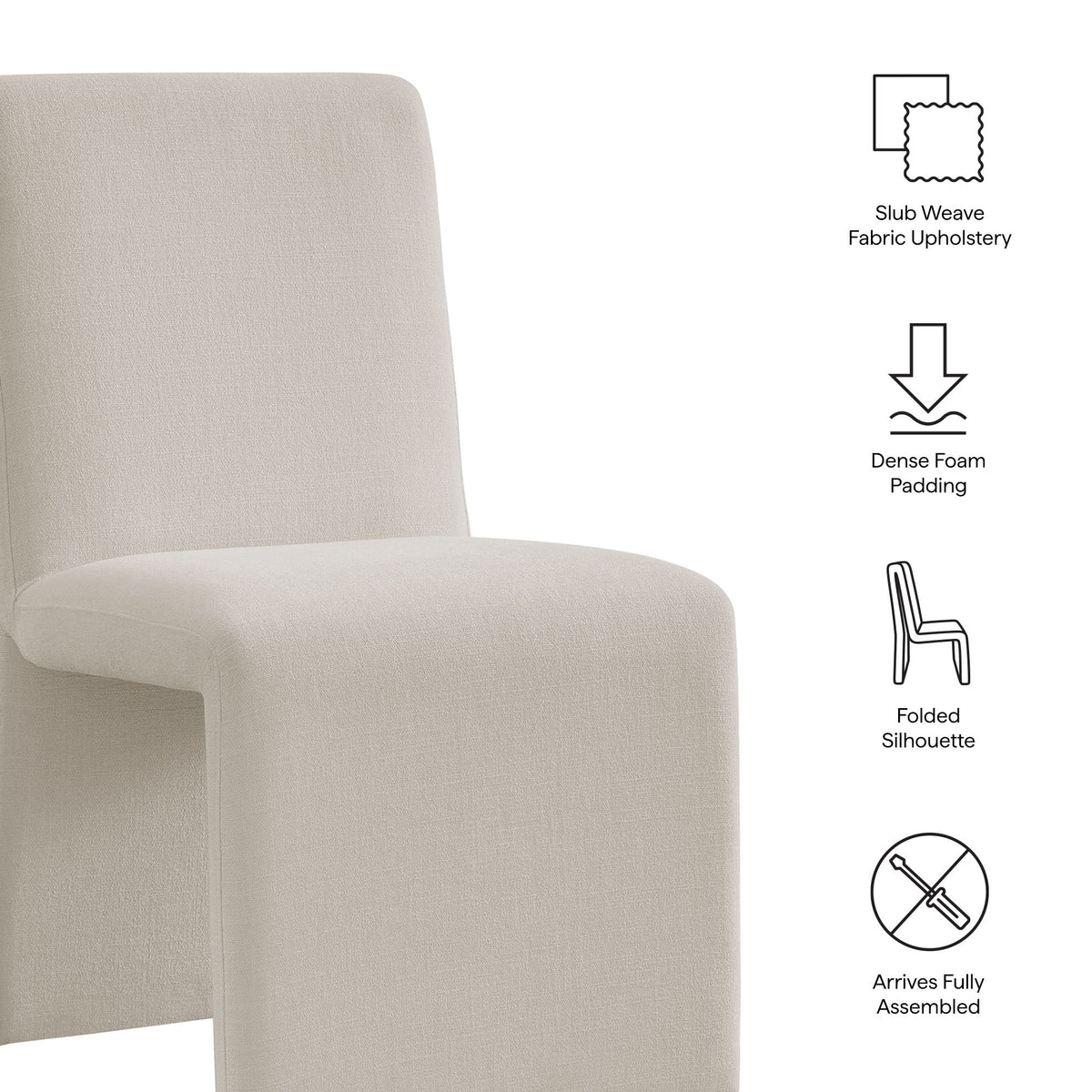 Emory Upholstered Fabric Dining Side Chair Set of 2