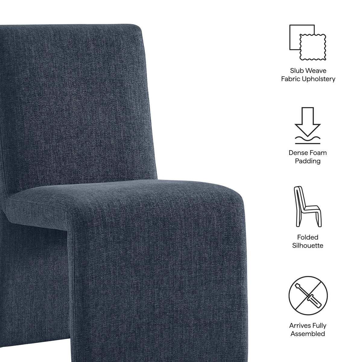 Emory Upholstered Fabric Dining Side Chair Set of 2