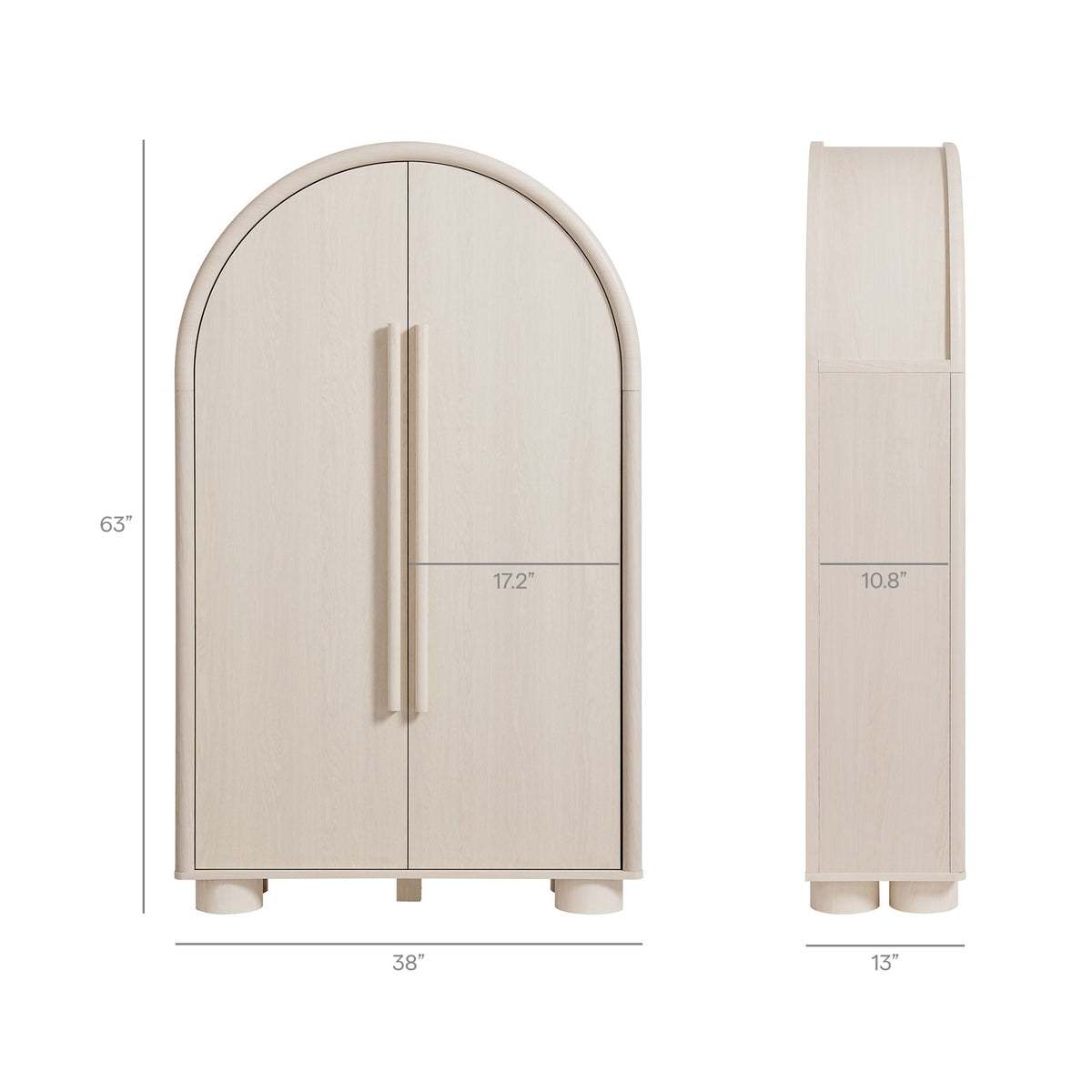 Bellamy Arched Fold-Out Desk Cabinet