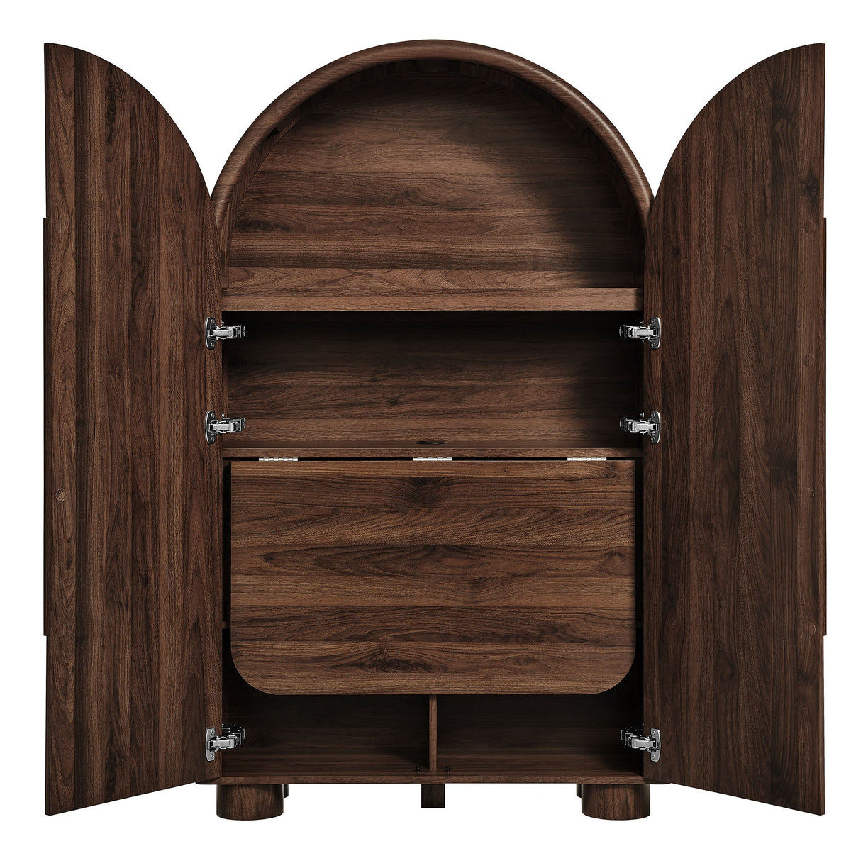 Bellamy Arched Fold-Out Desk Cabinet
