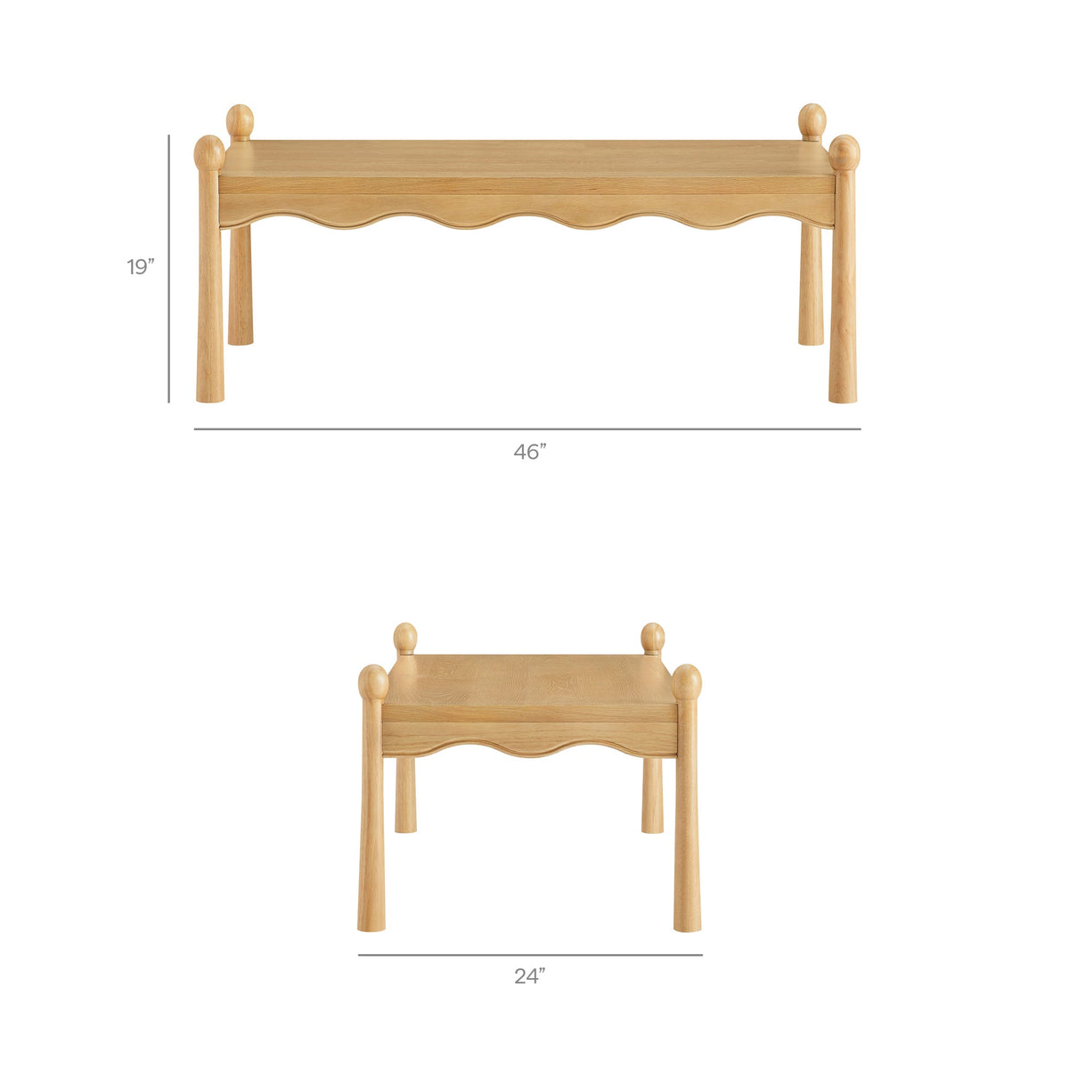 Darcy 46 Inch Wood Coffee Table