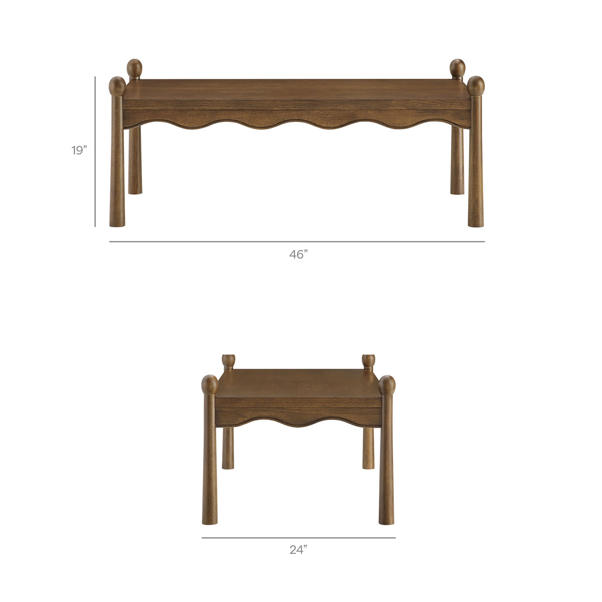 Darcy 46 Inch Wood Coffee Table