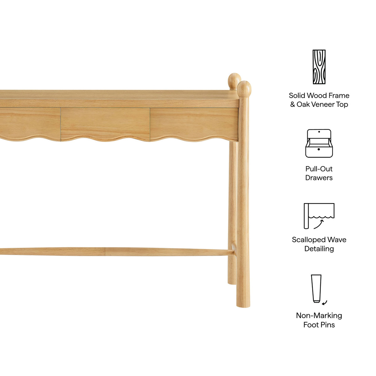 Darcy 44 Inch Wood Console Table