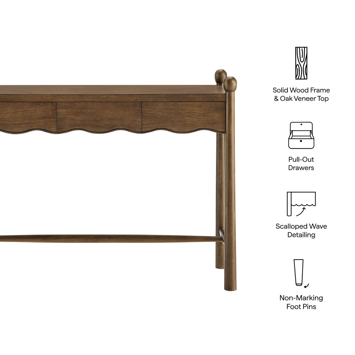 Darcy 44 Inch Wood Console Table