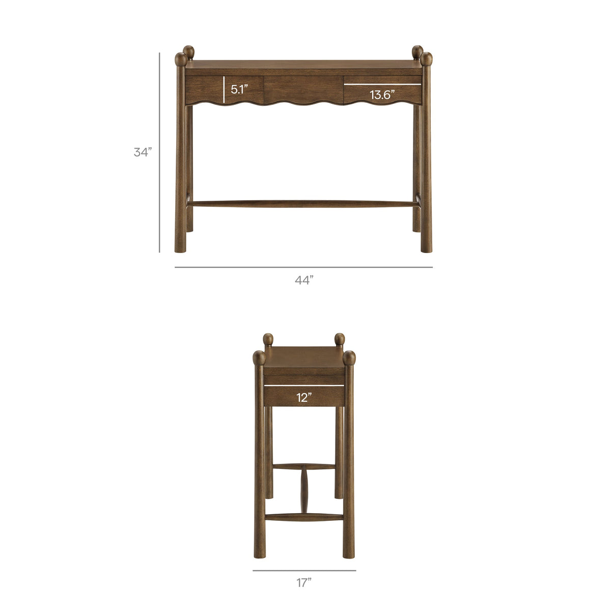 Darcy 44 Inch Wood Console Table