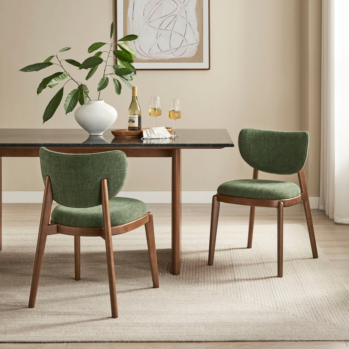 Fenwick Fabric Dining Chairs Set of 2
