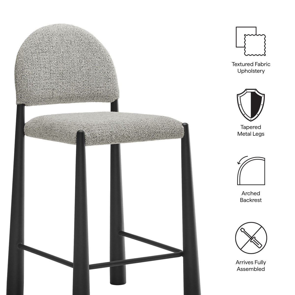 Hayley Upholstered Fabric Counter Stools Set of 2