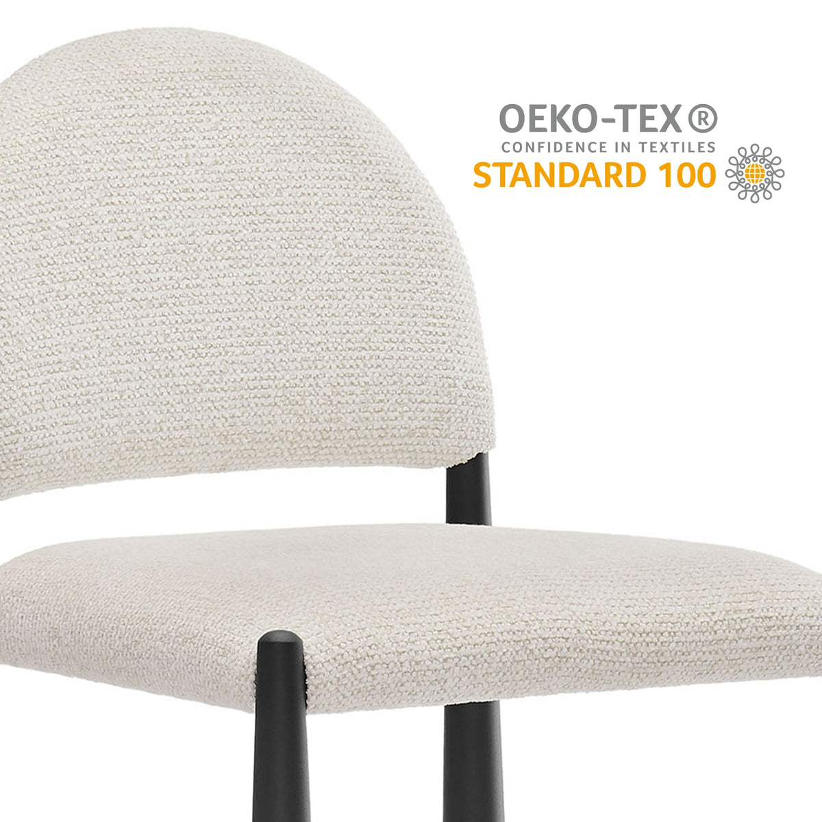 Hayley Upholstered Fabric Counter Stools Set of 2