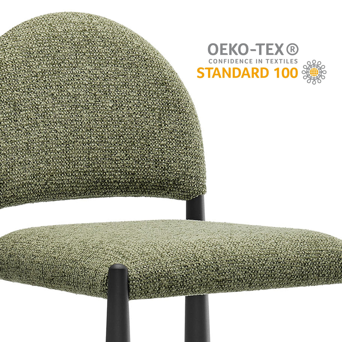 Hayley Upholstered Fabric Counter Stools Set of 2
