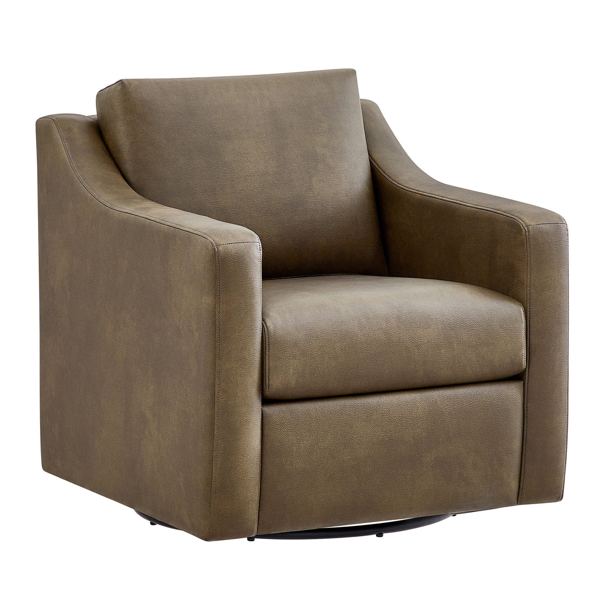 Liora Vegan Leather Swivel Armchair