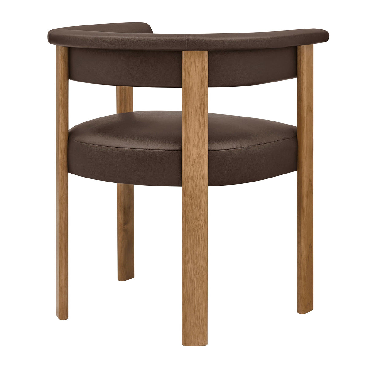 Imogen Premium Vegan Leather Barrel Dining Chairs Set of 2 - view 8