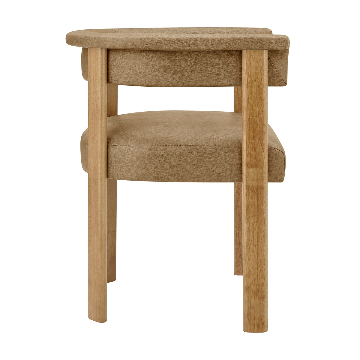 Imogen Premium Vegan Leather Barrel Dining Chairs Set of 2 - view 5
