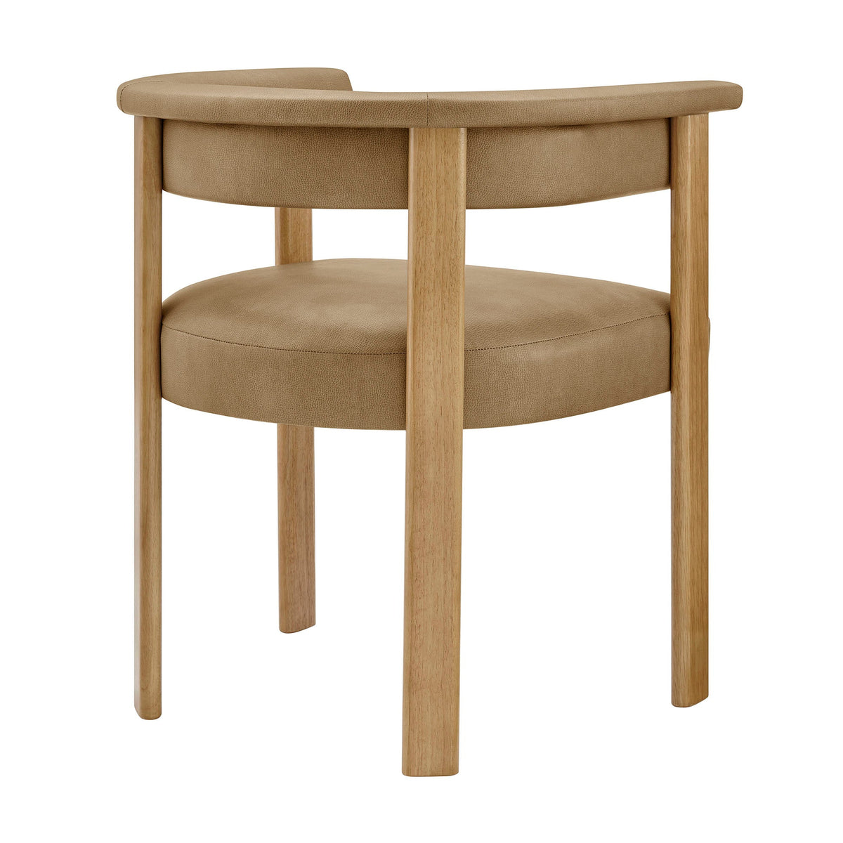 Imogen Premium Vegan Leather Barrel Dining Chairs Set of 2 - view 7