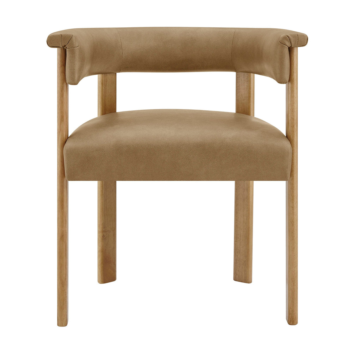 Imogen Premium Vegan Leather Barrel Dining Chairs Set of 2 - view 9