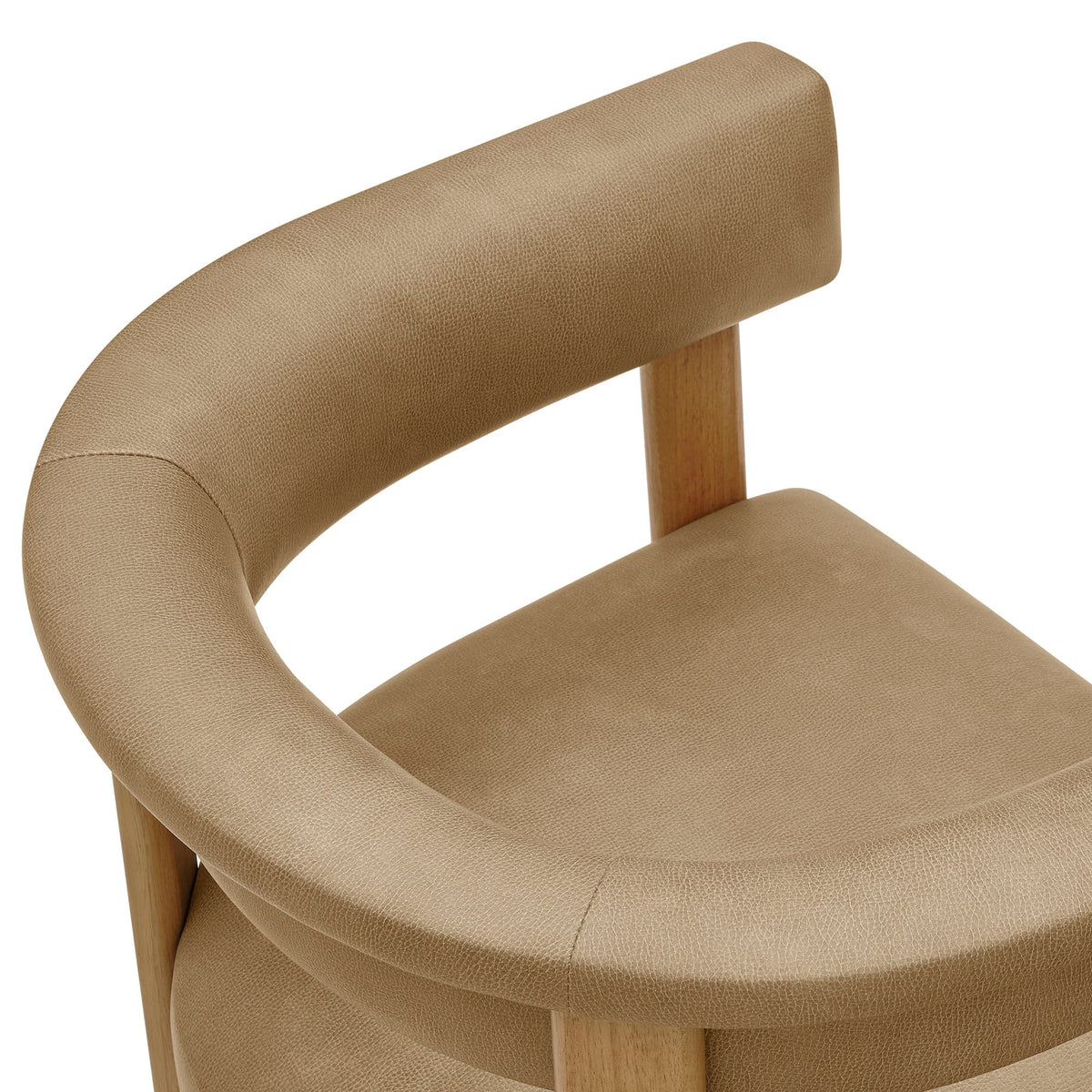 Imogen Premium Vegan Leather Barrel Dining Chairs Set of 2 - view 11