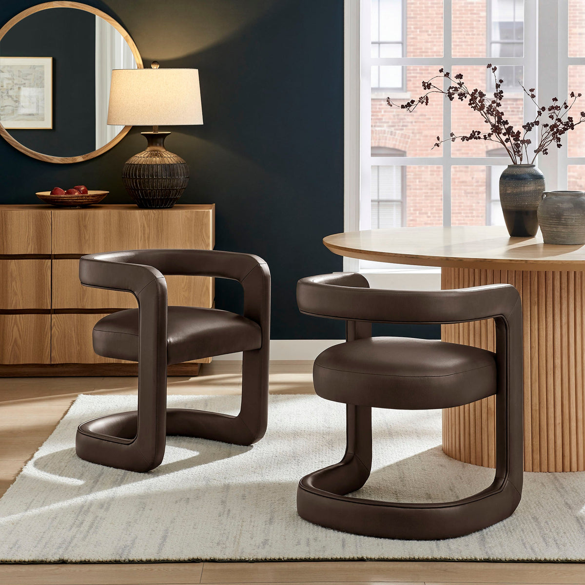 Winslow Premium Vegan Leather Dining Chair