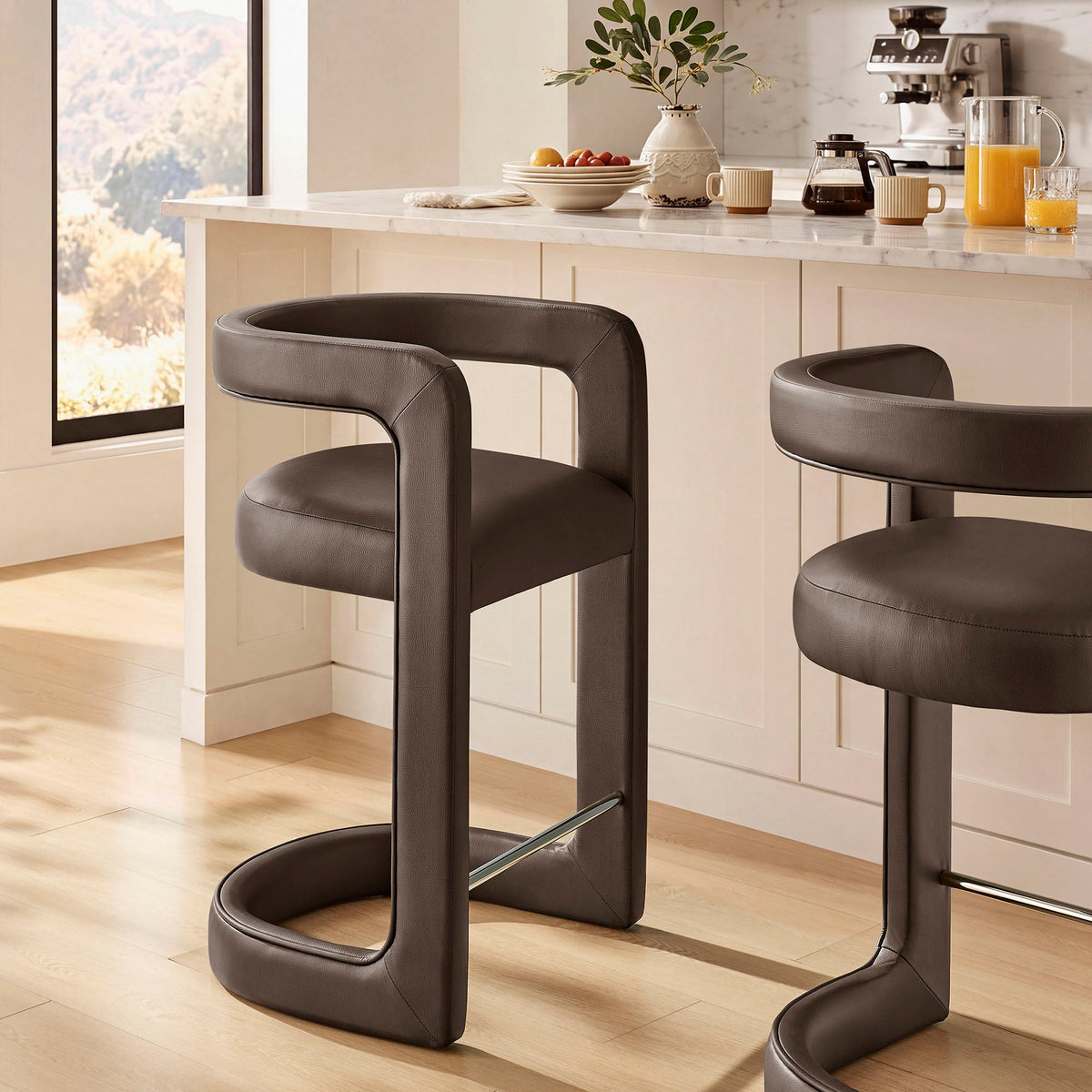 Winslow Premium Vegan Leather Counter Stool