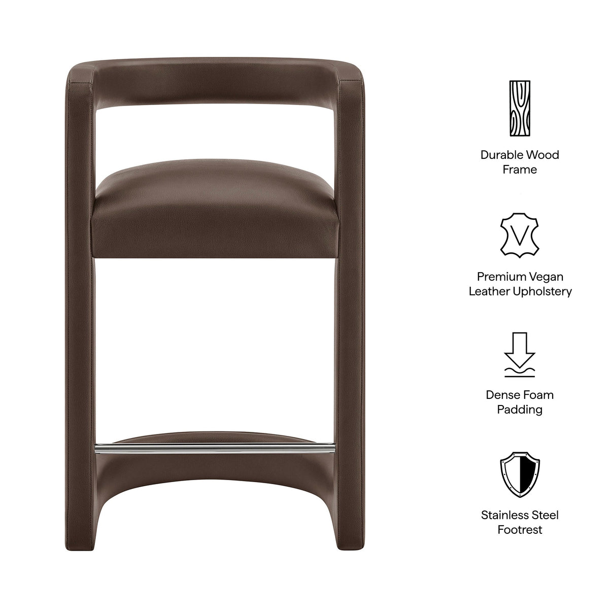 Winslow Premium Vegan Leather Counter Stool
