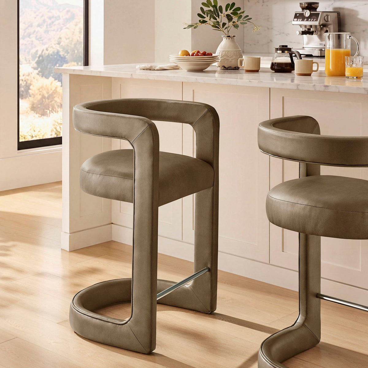 Winslow Premium Vegan Leather Counter Stool