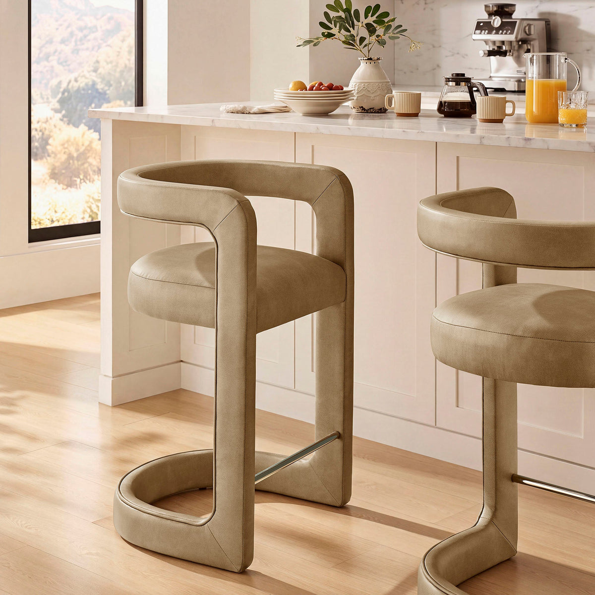 Winslow Premium Vegan Leather Counter Stool