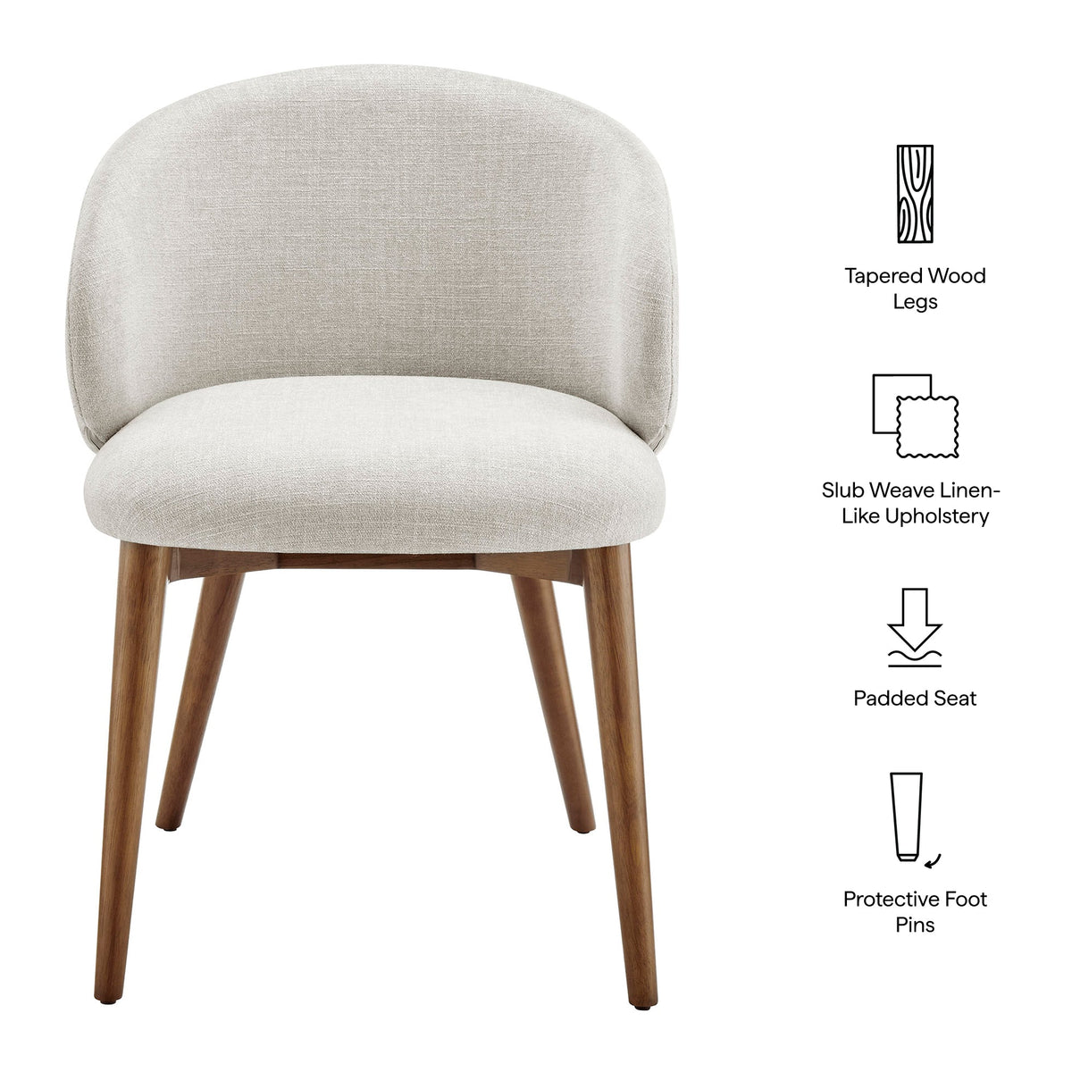 Anelle Upholstered Fabric Dining Chairs Set of 2