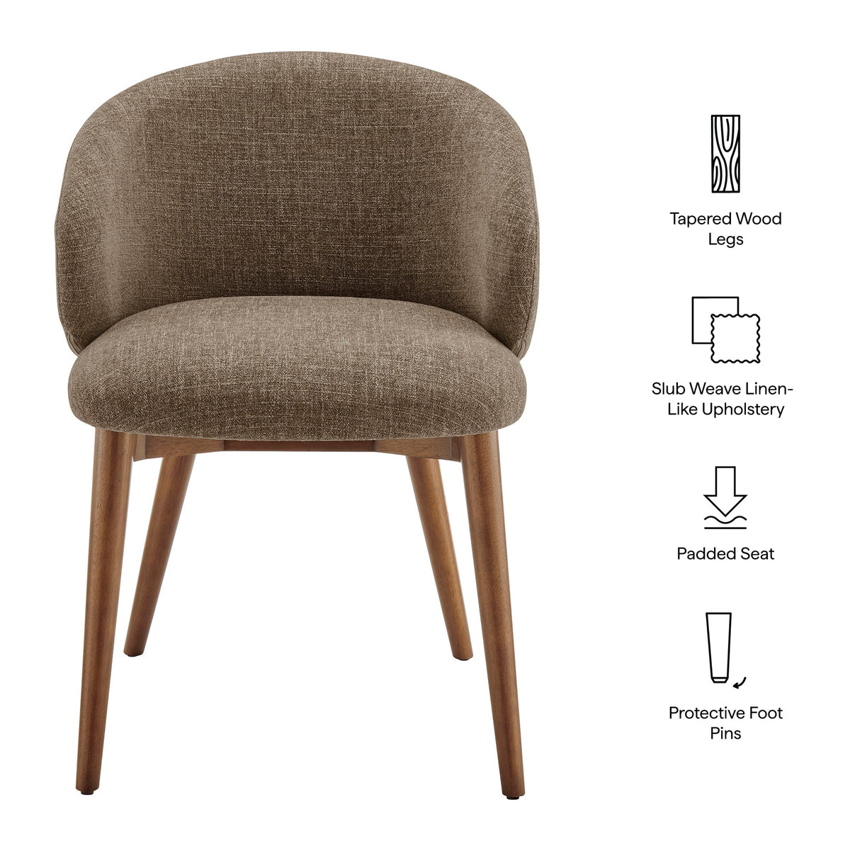 Anelle Upholstered Fabric Dining Chairs Set of 2