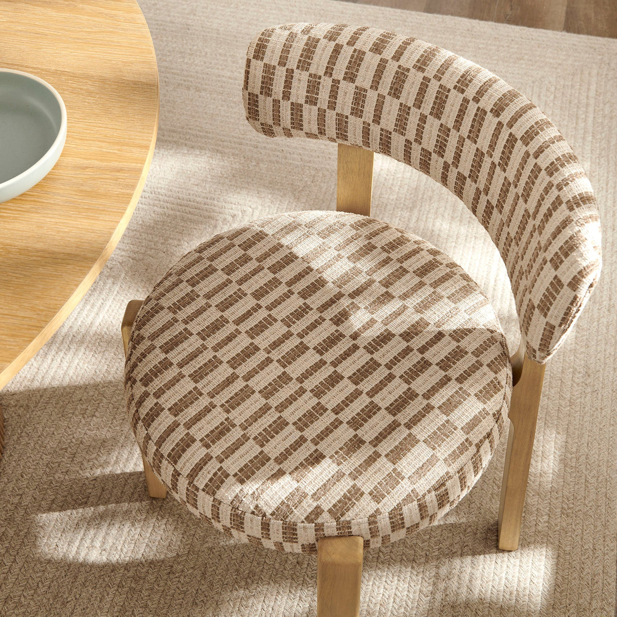 Marsha Retro Upholstered Fabric Dining Chairs Set of 2