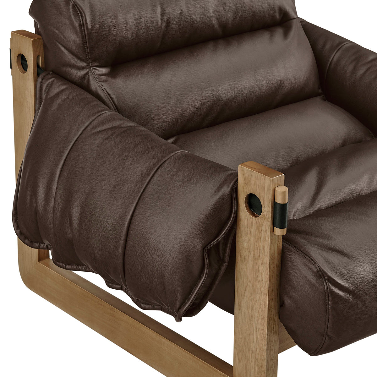 Sorelle Vegan Leather Sling Lounge Chair