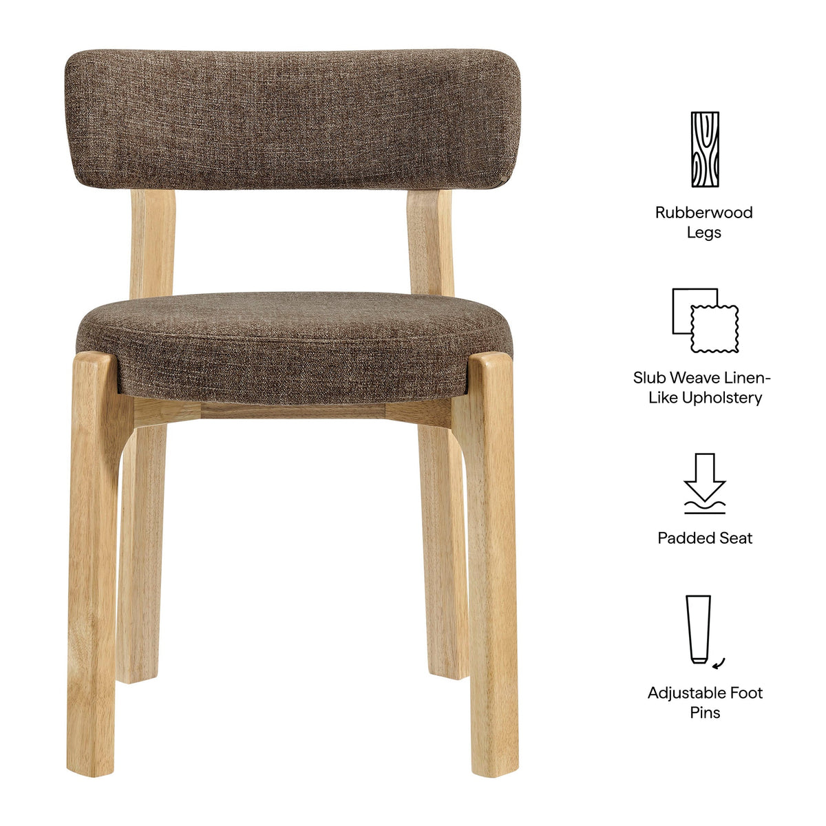 Marsha Upholstered Fabric Dining Chairs Set of 2