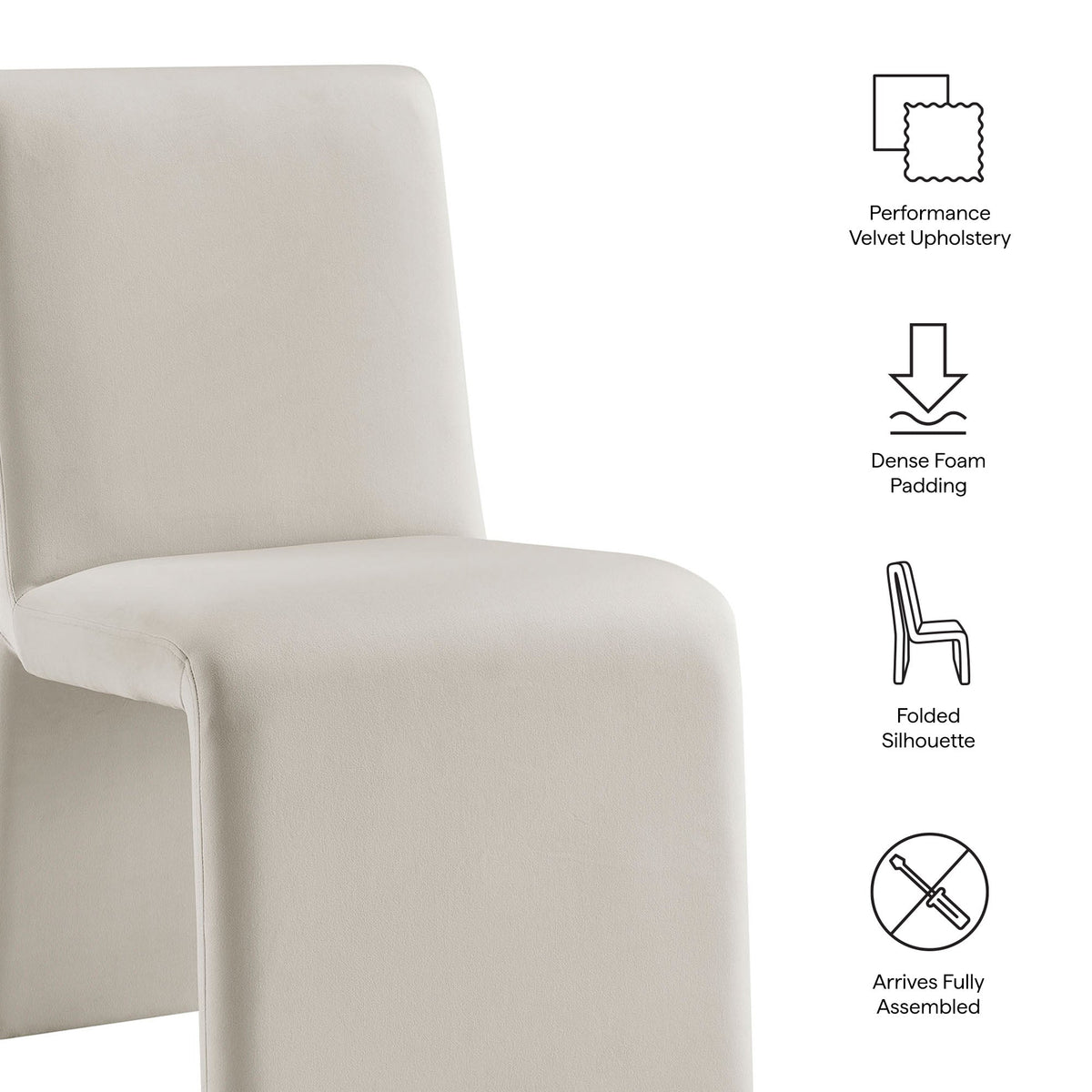 Emory Performance Velvet Dining Side Chair Set of 2