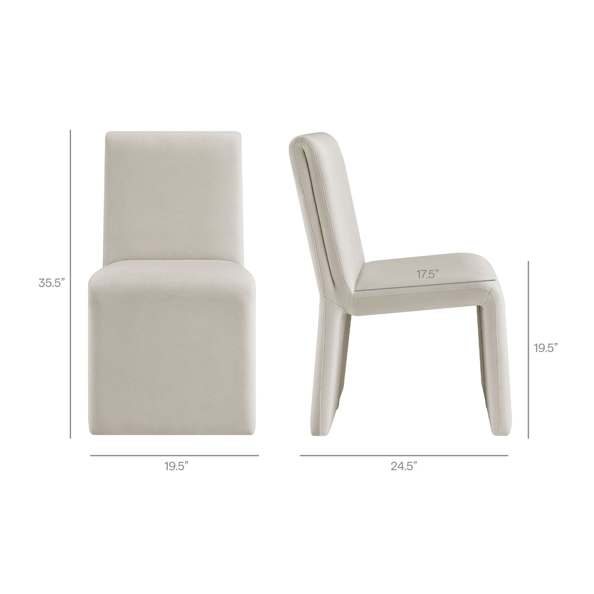 Emory Performance Velvet Dining Side Chair Set of 2