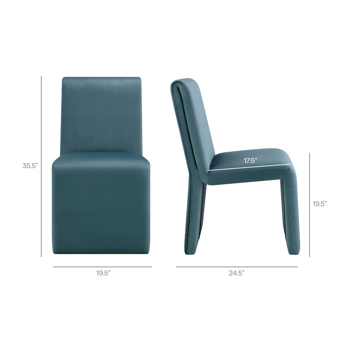 Emory Performance Velvet Dining Side Chair Set of 2