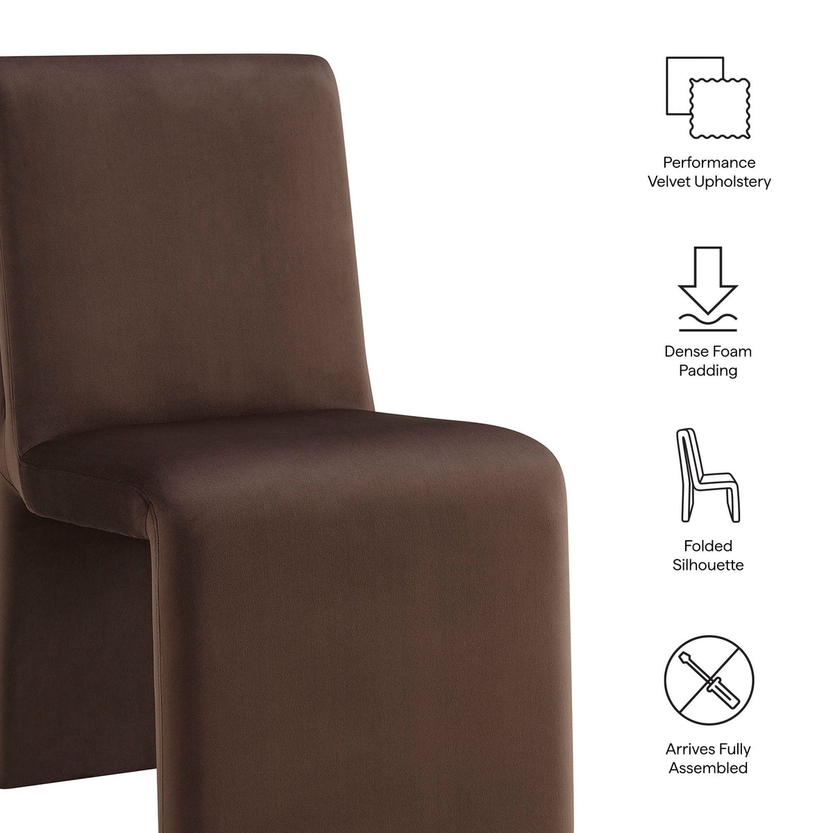 Emory Performance Velvet Dining Side Chair Set of 2