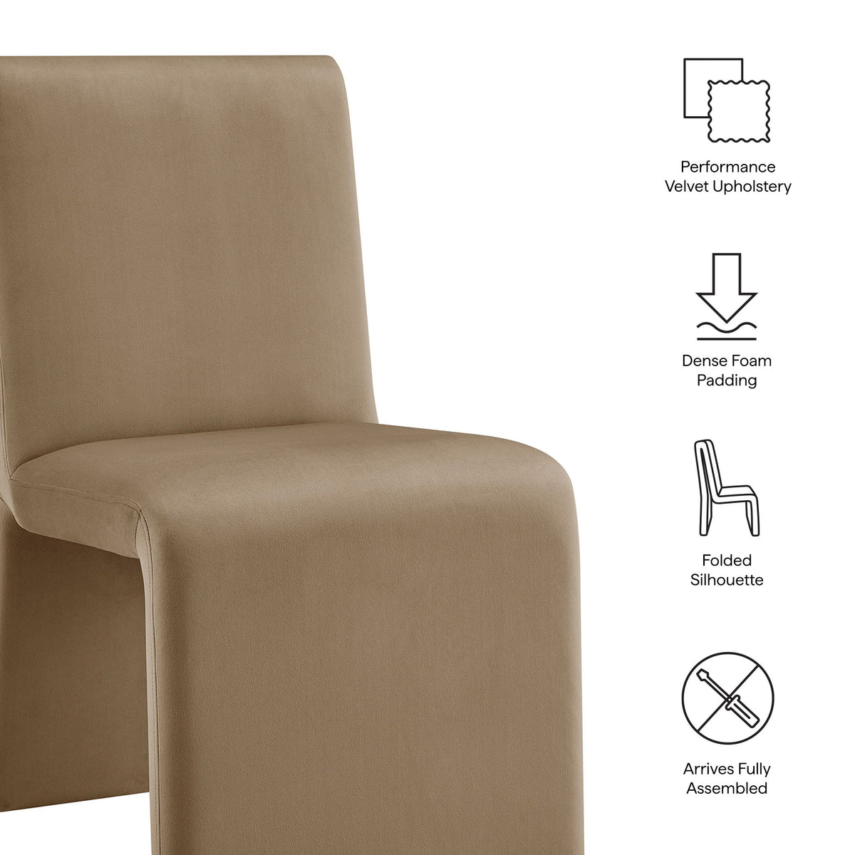 Emory Performance Velvet Dining Side Chair Set of 2