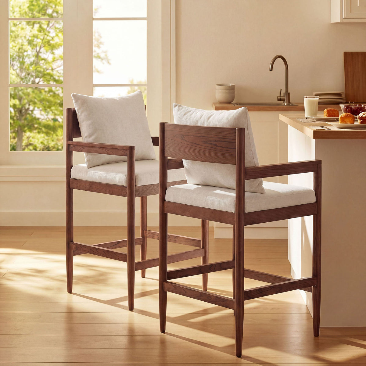 Remington Wood Counter Stool Set of 2