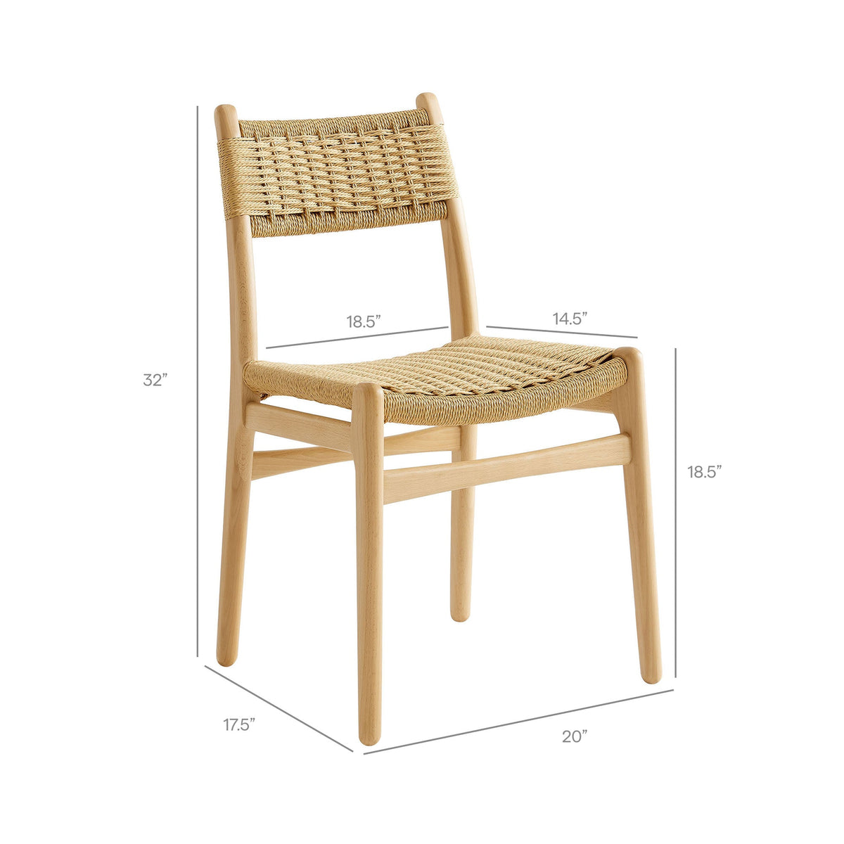 Wynn Rope and Wood Dining Side Chair