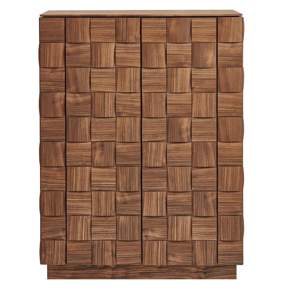Duskin 39 Inch Geometric Block Design Tall Storage Cabinet