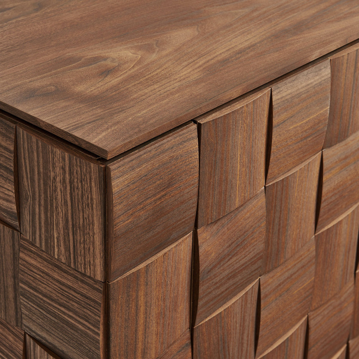 Duskin 39 Inch Geometric Block Design Tall Storage Cabinet